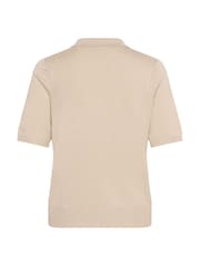 Kaffe Grey KAlizza Short Sleeves Polo Pullover Jumper - Image 4 of 4