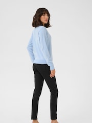 Kaffe Blue KAlizza Buttons Round Neck Cardigan - Image 3 of 5