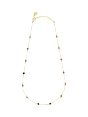 Estella Bartlett Old Gold Tone Amazonite Paperlink Luck Necklace - Image 1 of 4