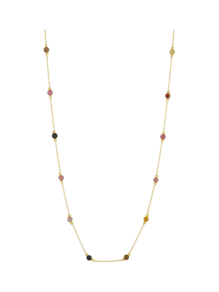 Estella Bartlett Old Gold Tone Amazonite Paperlink Luck Necklace - Image 2 of 4 Estella Bartlett Old Gold Tone Amazonite Paperlink Luck Necklace - Image 2 of 4