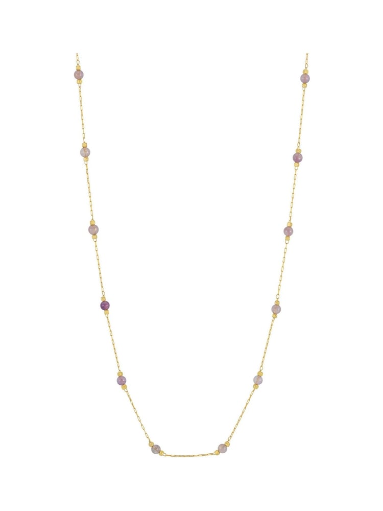 Estella Bartlett Golden Yellow Amazonite Paperlink Luck Necklace - Image 2 of 3 Estella Bartlett Golden Yellow Amazonite Paperlink Luck Necklace - Image 2 of 3