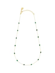 Estella Bartlett Vegas Gold Tone Amazonite Paperlink Luck Necklace - Image 1 of 5