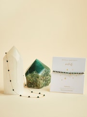 Estella Bartlett Vegas Gold Tone Amazonite Paperlink Luck Necklace - Image 5 of 5
