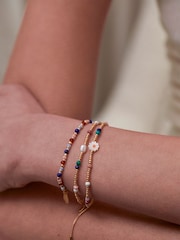 Estella Bartlett Gold Tone Mixed Glass Amelia Bracelet - Image 3 of 4