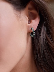 Estella Bartlett Green Amethyst Amelia Hoop Earrings - Image 2 of 3