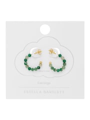 Estella Bartlett Green Amethyst Amelia Hoop Earrings - Image 3 of 3