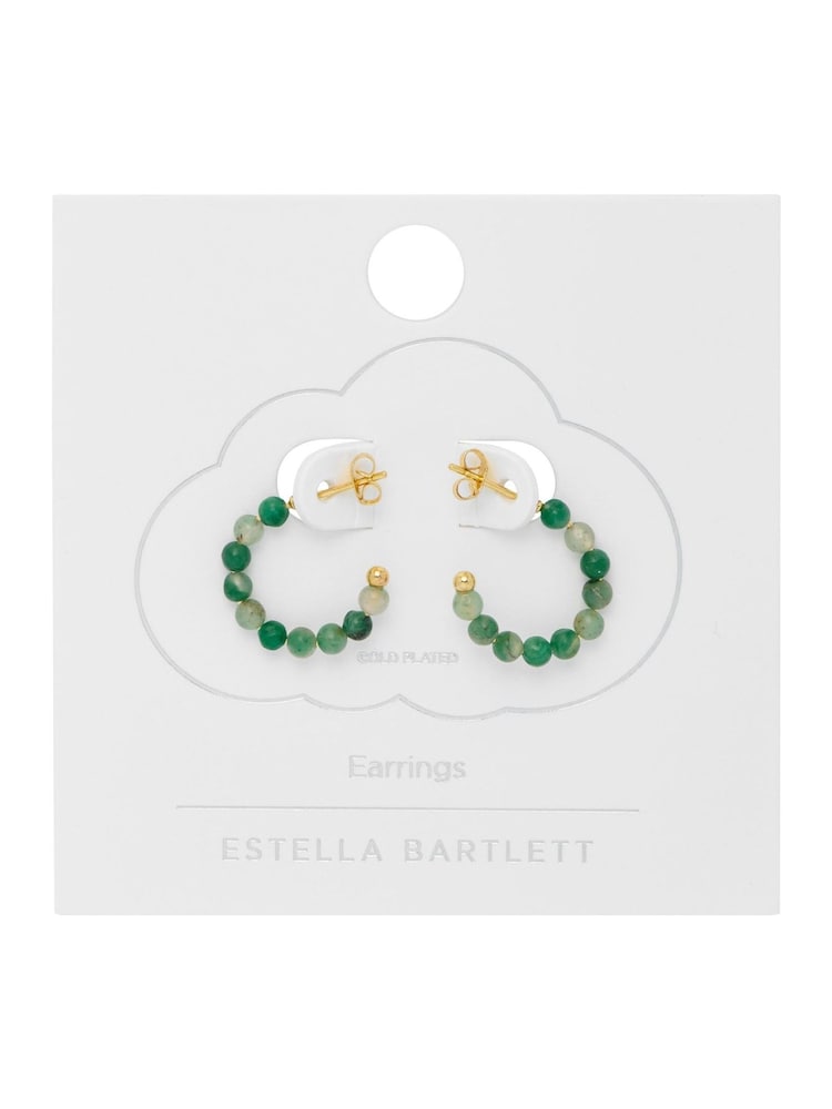 Estella Bartlett Green Amethyst Amelia Hoop Earrings - Image 3 of 3