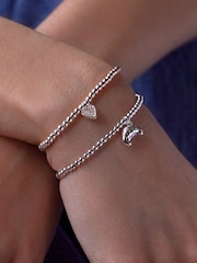 Estella Bartlett Silver Tone Pave Heart Sienna Bracelet - Image 1 of 2