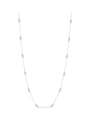 Estella Bartlett Pale Silver Tone Amazonite Paperlink Luck Necklace - Image 2 of 4