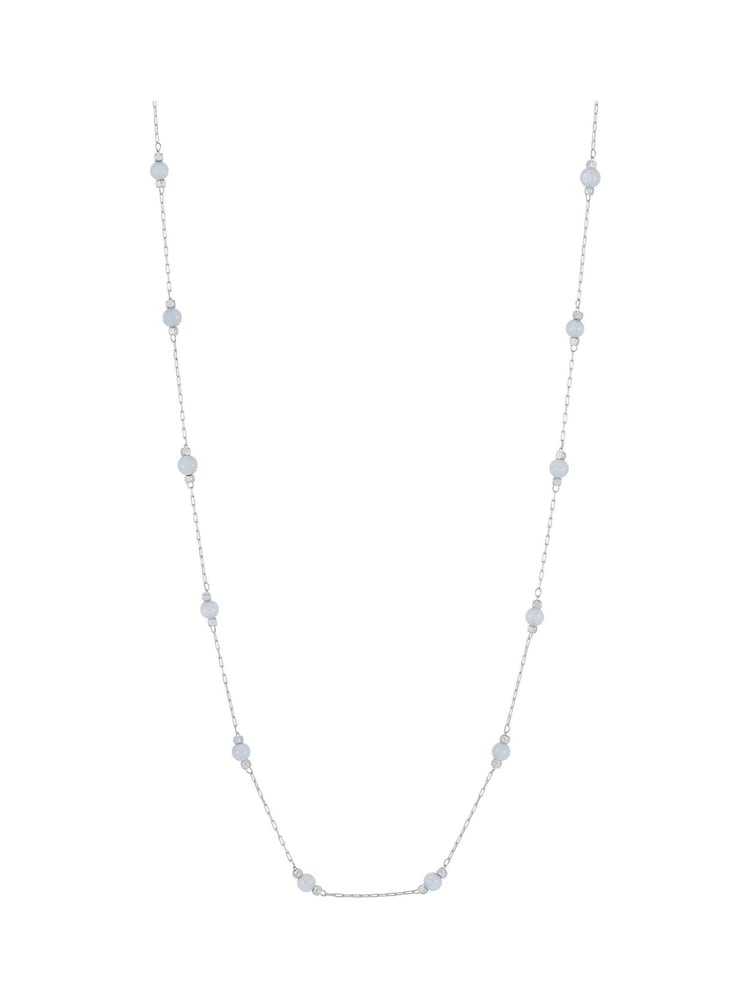 Estella Bartlett Pale Silver Tone Amazonite Paperlink Luck Necklace - Image 2 of 4