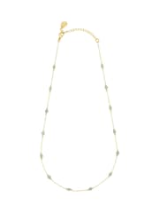 Estella Bartlett Gold Tone Amazonite Paperlink Luck Necklace - Image 1 of 3