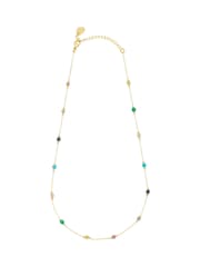 Estella Bartlett Pale Gold Tone Amazonite Paperlink Luck Necklace - Image 1 of 4