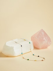 Estella Bartlett Pale Gold Tone Amazonite Paperlink Luck Necklace - Image 4 of 4