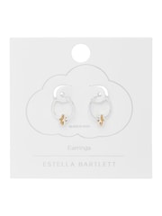 Estella Bartlett Silver Tone Multi Star Hoop Earrings - Image 2 of 2