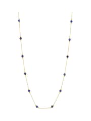 Estella Bartlett Metallic Gold Tone Amazonite Paperlink Luck Necklace - Image 2 of 4