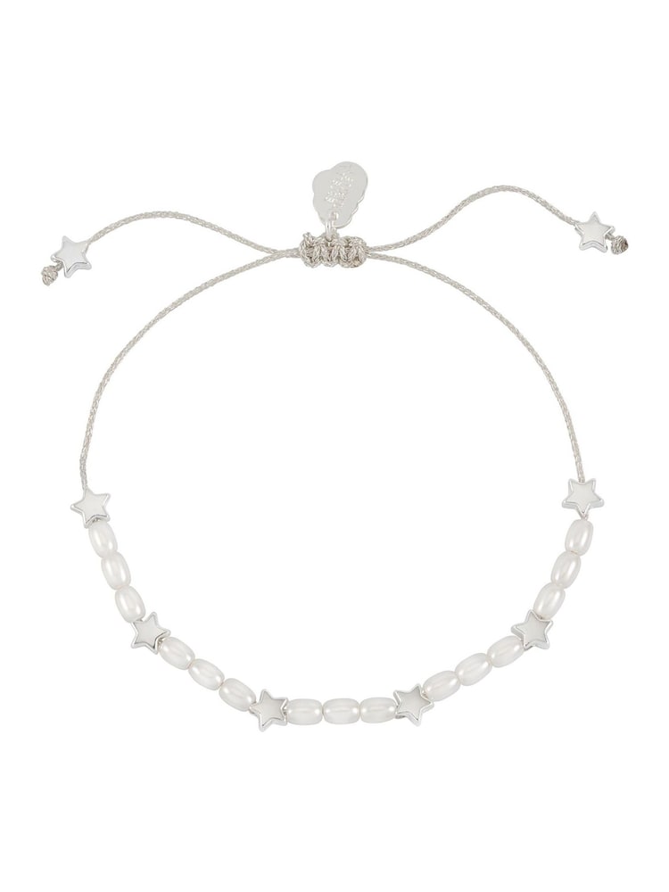 Estella Bartlett Silver Tone Stars So Bright Mixed Pearl Bracelet - Image 1 of 3