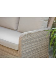Bramblecrest Willow Patagonia Rattan Garden Square Sofa with 8 Seater Adjustable Casual Dining Table and 2 Benches - Image 2 of 2