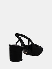 črna - Novo Inatro Round Toe Slingback Block čevlji z visoko peto Courts - Slika 4 iz 6
