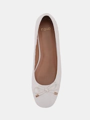 Novo White Cecilia Woven Low Block Ballerinas - Image 5 of 6