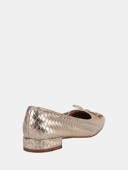 Novo Gold Cecilia Woven Low Block Ballerinas - Image 4 of 6