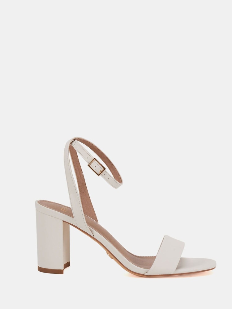 Novo White Wide Fit Martinez Block Heel Sandals - Image 2 of 6