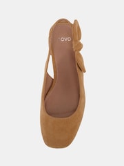 Goli - Novo Novo Chrome Claudia Standard Fit Bow Low Block Slingbacks - Slika 5 iz 6