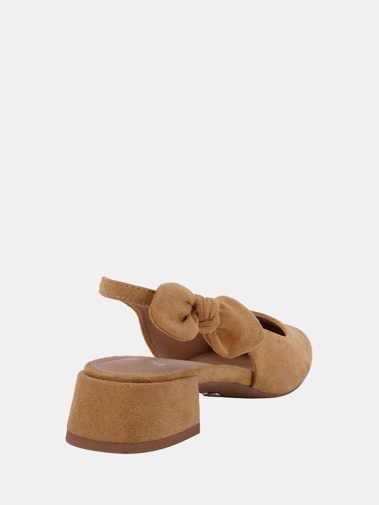 Goli - Novo Novo Chrome Claudia Standard Fit Bow Low Block Slingbacks - Slika 6 iz 6