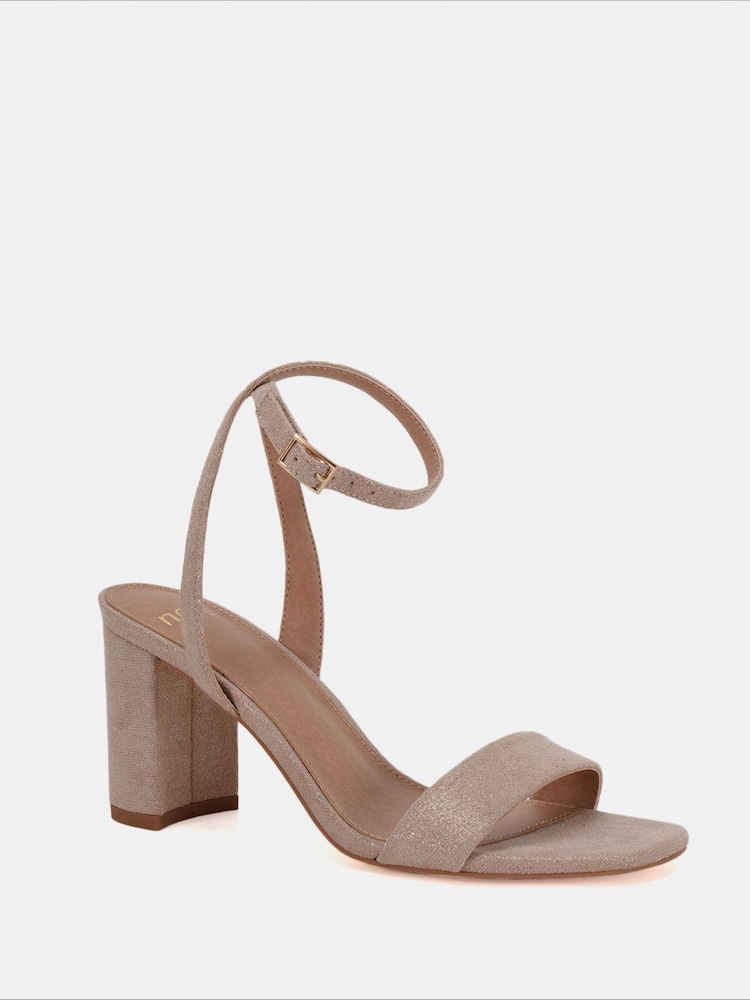 Novo Gold Martinez Block Heel Sandals - Image 3 of 6