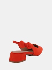 Novo Orange Wide Fit Claudia Bow Low Block Slingbacks - Image 4 of 6