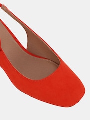 Novo Orange Wide Fit Claudia Bow Low Block Slingbacks - Image 6 of 6