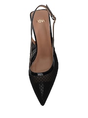 Novo Black Wide Fit Ilona Mesh Point Slingback Courts - Image 5 of 6