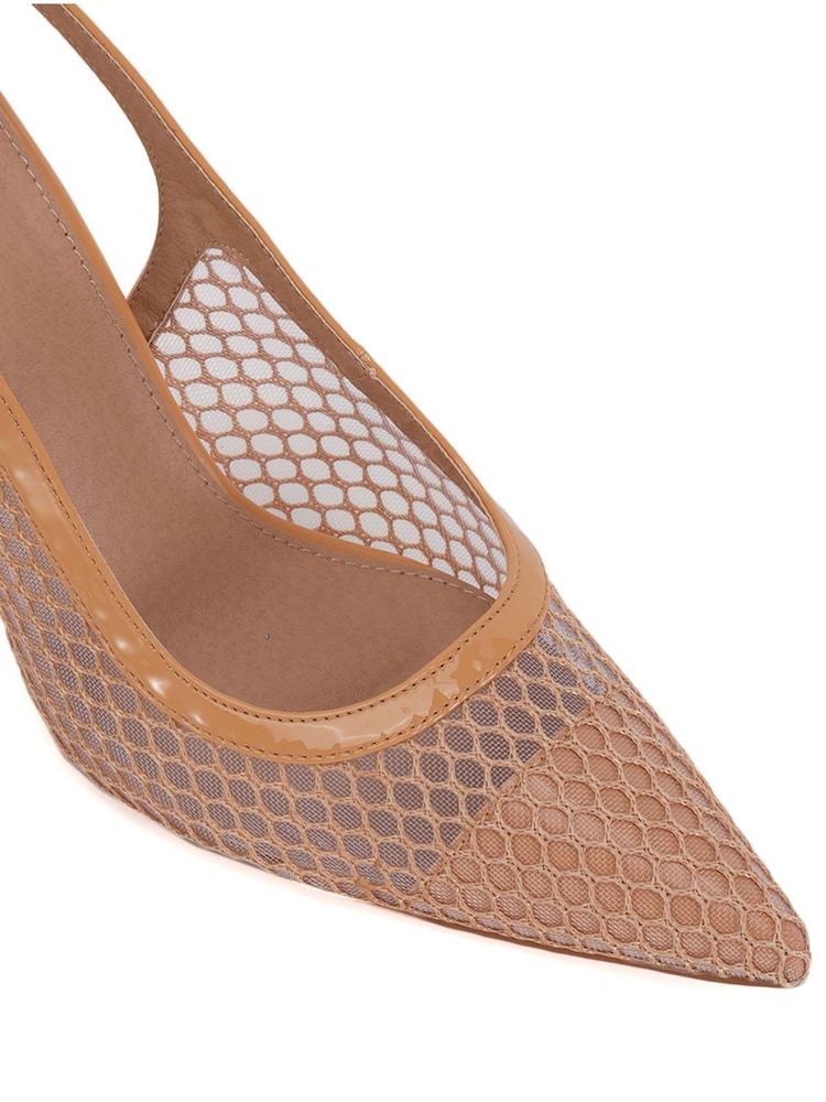 Novo Nude Wide Fit Ilona Mesh Point Slingback Courts - Image 6 of 6