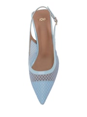 Novo Blue Wide Fit Ilona Mesh Point Slingback Courts - Image 5 of 6