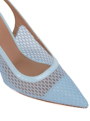 Novo Blue Wide Fit Ilona Mesh Point Slingback Courts - Image 6 of 6