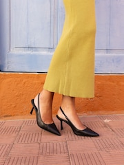 Novo Black Iraya Point Slingback Court Shoes - Image 1 of 6
