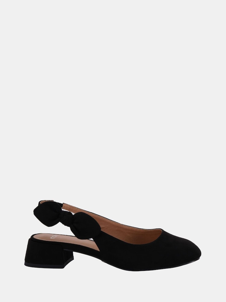 črna - Novo široki kroj Claudia pentlja Low Block Slingbacks - Slika 2 iz 6 črna - Novo široki kroj Claudia pentlja Low Block Slingbacks - Slika 2 iz 6