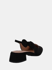 Novo Black Wide Fit Claudia Bow Low Block Slingbacks - Image 4 of 6