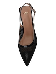 Novo Black Ilona Mesh Point Slingback Courts - Image 5 of 6