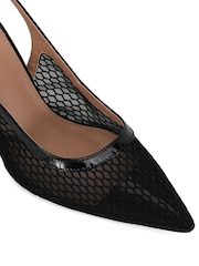 Novo Black Ilona Mesh Point Slingback Courts - Image 6 of 6