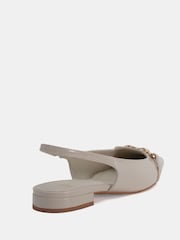 Novo Cream Colish Hardware Slingback Flats - Image 4 of 6