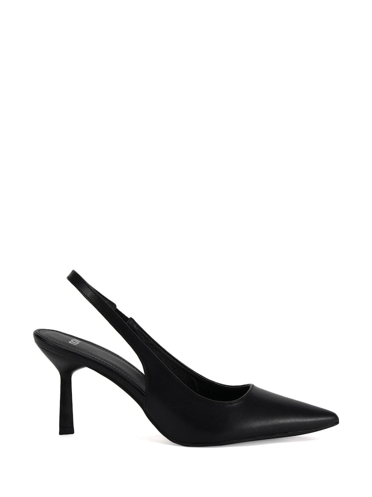 Novo Black Wide Fit Iraya Point Slingback Court Shoes - Image 2 of 6