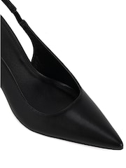 Novo Black Wide Fit Iraya Point Slingback Court Shoes - Image 6 of 6