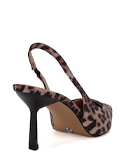Novo Brown Wide Fit Iraya Point Slingback Court Shoes - Image 4 of 6