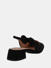 Črna Chrome - Novo Novo Chrome Claudia Standard Fit Bow Low Block Slingbacks - Slika 5 iz 7