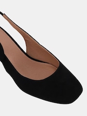 Črna Chrome - Novo Novo Chrome Claudia Standard Fit Bow Low Block Slingbacks - Slika 6 iz 7
