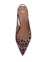 Novo Brown Iraya Point Slingback Court Shoes - Image 5 of 6