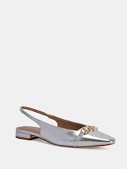 Novo Silver Colish Hardware Slingback Flats - Image 3 of 6