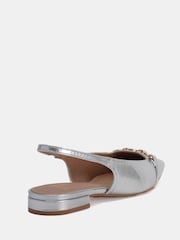 Novo Silver Colish Hardware Slingback Flats - Image 4 of 6