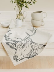 Selbrae House Linen Stag Tea Towel - Image 1 of 4