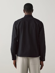 HUGO Black Zip Through Shirt - Image 2 of 4